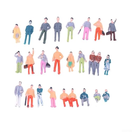 ABS Mini Small Person Models 100PCS for Sand Table Use with Scale Options 1 50 1 75 1 100 Suitable for Model Landscape and Diorama Scene Matching (1:75) von Emiif