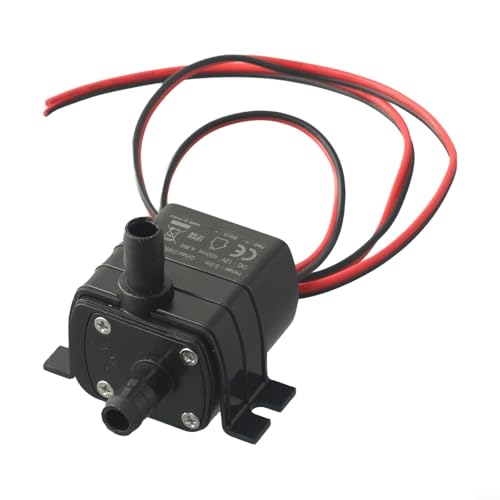 Aquariumpumpe Tauchpumpe 12V DC 4 8W mit geräuscharmem und Hochleistungs-Keramikschaft von Emiif