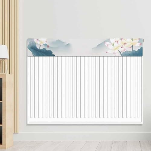 Dekorativer Staubschutz für Heizkörper, eleganter weicher Stoff, verleiht Ihrem Wohnraum Stil (100 cm) von Emiif