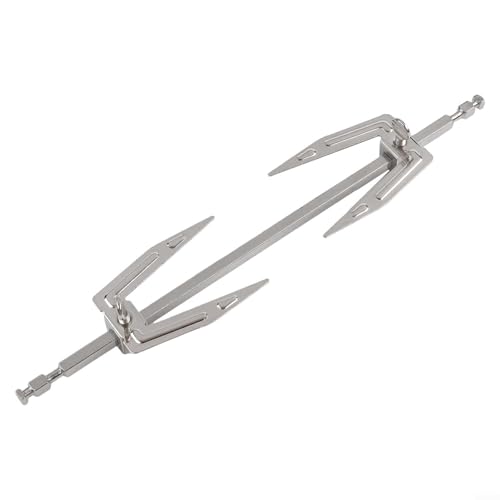 Drehbarer Gabelschaft für Luftfritteuse und für Elektroofen Edelstahl-Komponente zum Braten von Spießen, Fleischstreifen mit stabiler und glatter Rotation (26 cm) von Emiif