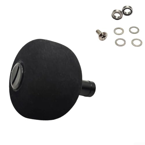 EVA-Kugelknauf-Ersatz-Set für Heimwerker-Angelrollen-Reparaturen, inkl. Lager, Unterlegscheiben, Schrauben, geeignet für Wurfrollen (schwarz) von Emiif