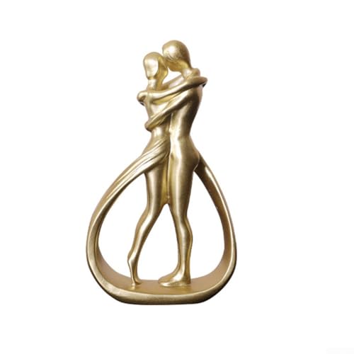 Elegante intime Liebesstatue, perfekt für Heimdekoration und symbolisiert Verpflichtung (Gold) von Emiif