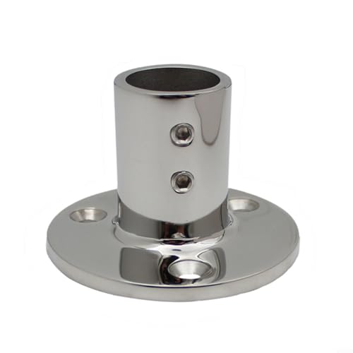Emiif 316 Edelstahl Marine Boot Handlauf Basis Halterung Fitting für 7/8 Zoll 1 Zoll Rohr Yacht Geländer (22 mm) von Emiif