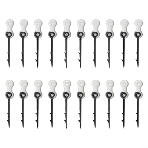 Emiif Köderspike, Karpfenangeln, 20-teiliges Set mit transparenten Stops, Gummi-Mais-Ronnie-Haar-Rig für verbesserte Haken (10 cm) von Emiif