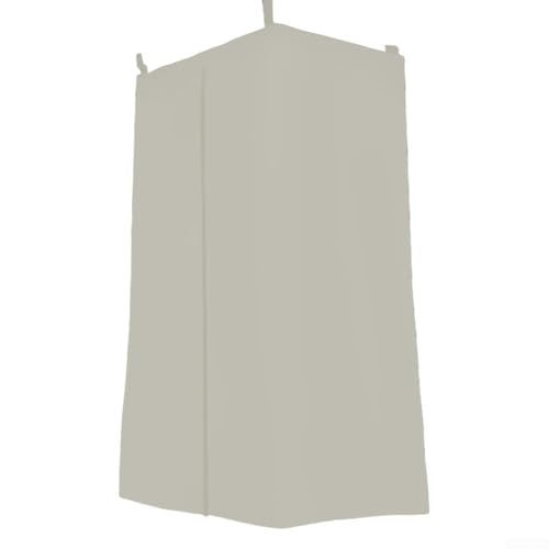 Emiif Outdoor-Sichtschutzzelt mit doppelseitigem Reißverschluss und Aufhängelöchern, robuster Polyester-Bezug zum Wechseln der Kleidung und tragbarem Töpfchen (weiß) von Emiif