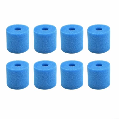 Emiif Pool-Filter-Schaumstoffkartusche für Intex für Typ H Schwimmbadsystem, Wasserreiniger, Wartung, Ersatzelement, 10,2 x 9 cm (8 Stück) von Emiif