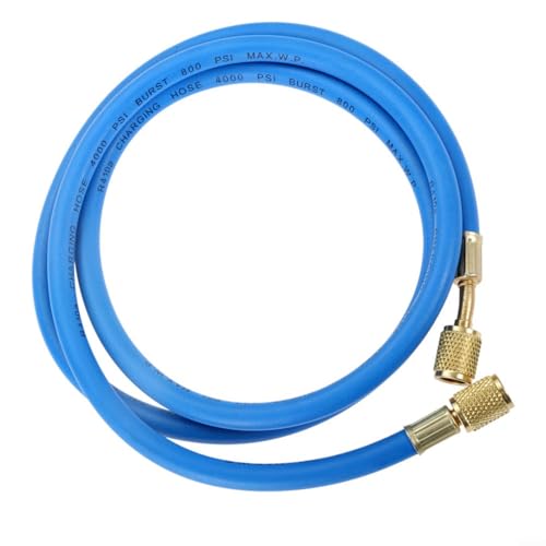 Emiif R410A AC Ladeschlauch 60 Zoll HVAC System für 1/4 SAE Flare Messing Legierung Gummi von Emiif