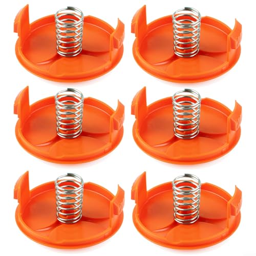 Emiif Rasentrimmer-Spulenabdeckkappe, Ersatz für Black Decker Rasentrimmer für STC1820PC STC1840 ST5530 STC1815 (6 Stück) von Emiif