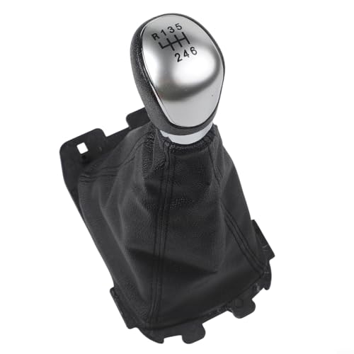Emiif Schalthebelabdeckung für Ford Ecosport 2013–2017 Auto Schaltgetriebe Schalthebel Schaltknauf Griff Kit Innenraum Ersatzteil (6-Gang-Silber) von Emiif