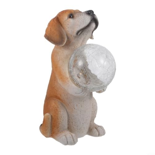 Emiif Solar-Hundefigur mit realistischem Kunstharz, Garten-Terrassenornament, Tierstatue, warmes LED-Außenlicht für Rasen, Weg, dekorative Funktion für Haus und Hof Emiif Solar-Hundefigur mit realistischem Kunstharz, Garten-Terrassenornament, Tierstatue, warmes LED-Außenlicht für Rasen, Weg, dekorative Funktion für Haus und Hof von Emiif