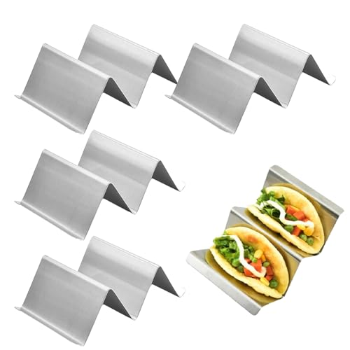 Emiif Taco-Halter aus Edelstahl für Zuhause, mexikanisches Restaurant, Küche, 4 Stück von Emiif