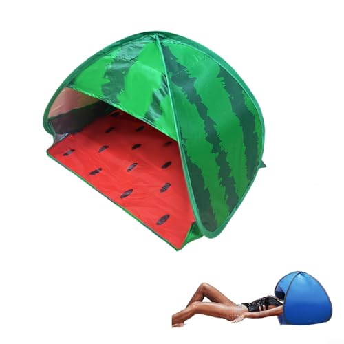 Emiif Tragbares Strandzelt, Sonnenschutz, Kopfabdeckung, Sichtschutz, Pop-Up-Baldachin mit Handy-Halterung für den Innen- und Außenbereich (Vinyl, Saphirblau) von Emiif