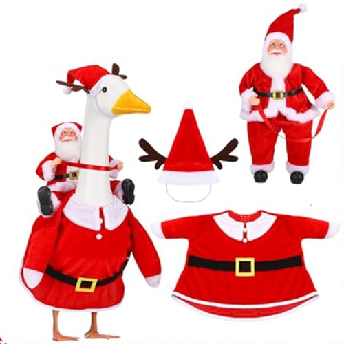 Emiif Weihnachtsmann-Gans-Kostüm für 58,4 cm Rasen-Ornament, Outdoor-Urlaub, Hof-Dekoration Emiif Weihnachtsmann-Gans-Kostüm für 58,4 cm Rasen-Ornament, Outdoor-Urlaub, Hof-Dekoration von Emiif