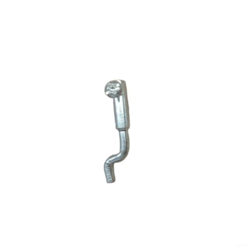 Emiif Z-förmiges Kabelende für Rasenmäher – Metall-Ersatzteil (5 x 5 x 1 cm) – passend für 2 mm Kabel – 1 oder 4 Stück Optionen (Silber) (1 Stück) von Emiif