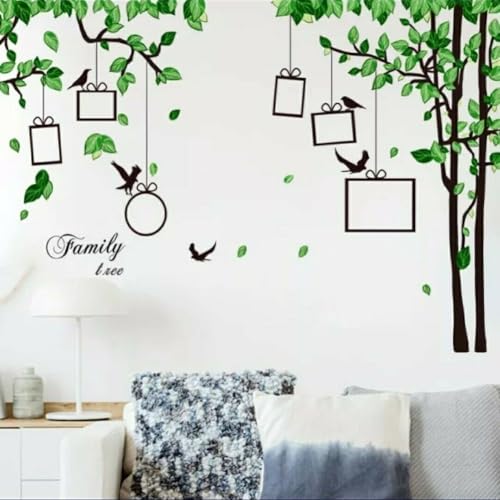 Familienbaum-Bilderrahmen-Wandaufkleber, Aufkleber für Wohnzimmer, Heimdekoration, abnehmbares PVC-Material ohne Klebstoff, einfach anzubringen und zu entfernen Familienbaum-Bilderrahmen-Wandaufkleber, Aufkleber für Wohnzimmer, Heimdekoration, abnehmbares PVC-Material ohne Klebstoff, einfach anzubringen und zu entfernen von Emiif