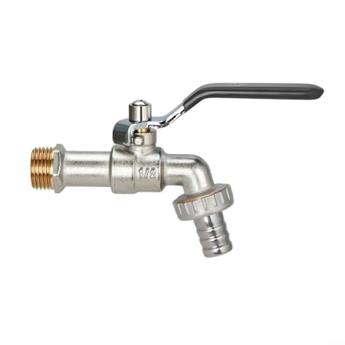 Gartenbewässerungshahn Einzelauslassventil Ersatz mit Frostschutz für 1/2 und 3/4 Zoll Schlauch kompatible Systeme (schwarz) von Emiif