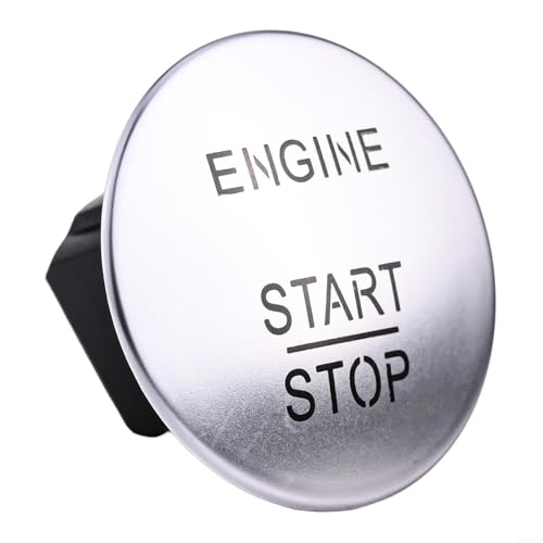 Keyless Push Start Stop Button für Mercedes für Benz für Zündung mit Design (Silber) von Emiif