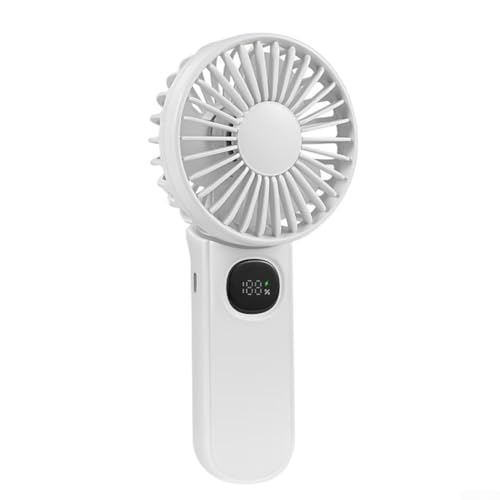 Leichter 5-Gang-Hänge-Ventilator mit Digitalanzeige, Ihr perfekter Begleiter im Freien (weiß) von Emiif
