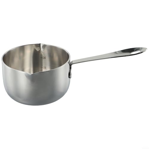 Leichter Kochtopf, benutzerfreundlicher Edelstahl-Milchtopf für einfaches Kochen (260 ml) von Emiif