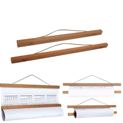 Magnetischer Holz-Bilderrahmen, stilvoller DIY Scroll-Aufhänger für Fotos und Kunstwerke (51 cm) von Emiif