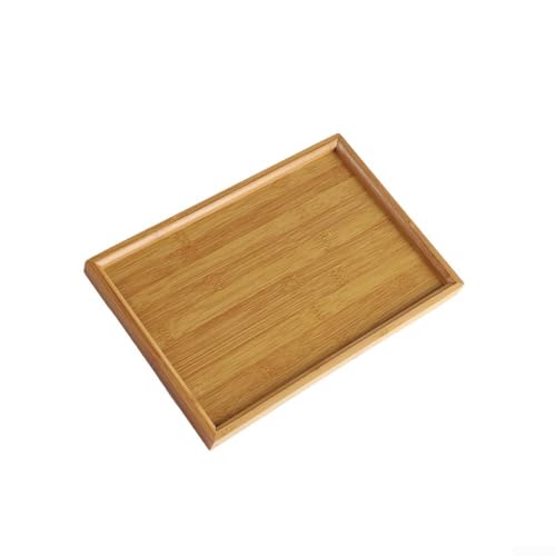 Multifunktionales rechteckiges Serviertablett, perfekt zum Servieren von Speisen und Getränken zu Hause oder auf Partys (28 x 19 cm) von Emiif