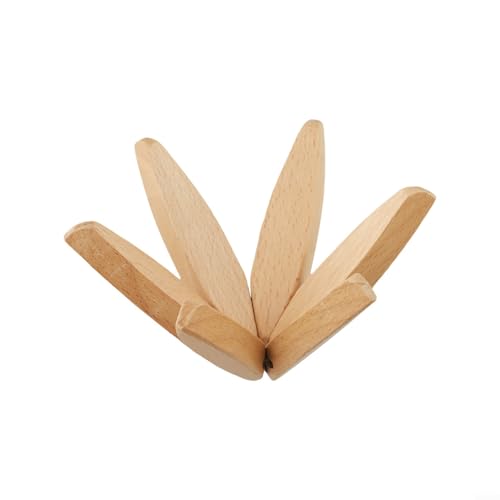 Natürlich verarbeitetes Holz-Untersetzer-Set in Blattform, einzigartige Ergänzung für Ihre Küchengeschirr-Kollektion von Emiif