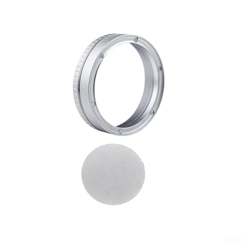 Professionelles Espresso-Dosiertrichter und Puck-Sieb-Set, magnetisches Design, perfekt für Kaffeeliebhaber (Silber) von Emiif