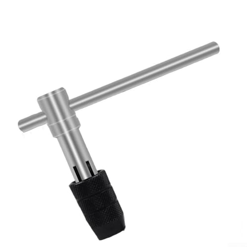 Ratsche T-Griff Windeisen verstellbar 14 mit schneller Ratsche und robuster Konstruktion für zuverlässige Leistung in verschiedenen Gewindebohrergrößen (Klemmung M3-8) von Emiif