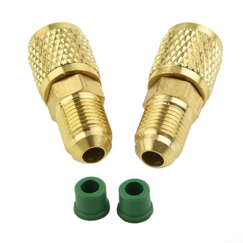 Schlankes Design, A/C-Service-Werkzeuge, Messing-Anschlüsse, M/F SAE, perfekt für schnellen Zugriff auf Ventile von Emiif