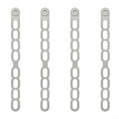 Silikon-Riegelband, 4 Stück, zum Sichern und Bündeln von Lunchboxen, für Deckel mit langsamem Kocher, und Haushaltsgegenständen, mit verstellbaren elastischen Bändern und selbstschließendem Design von Emiif