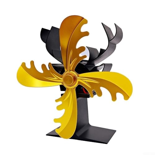 The Cold Use This Adorable Rentier Heat Powered Fireplace Fan for Warmth All Season (Gold) von Emiif