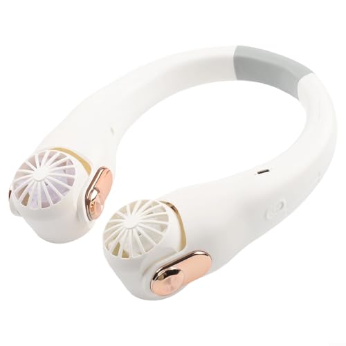 Tragbarer Hals-Ventilator mit einzigartigem blattlosem Design und verstellbarem Luftstrom für einfache Verwendung (weiß) von Emiif