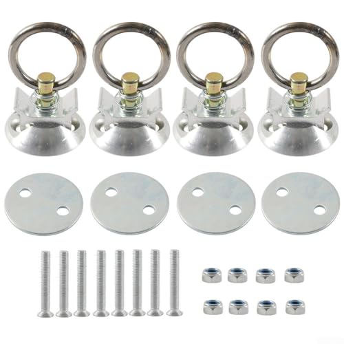 Umfassende Führungsschiene mit festem Heberingsystem, 22 robuste Anker für sicheren Transport von Waren (rot) von Emiif