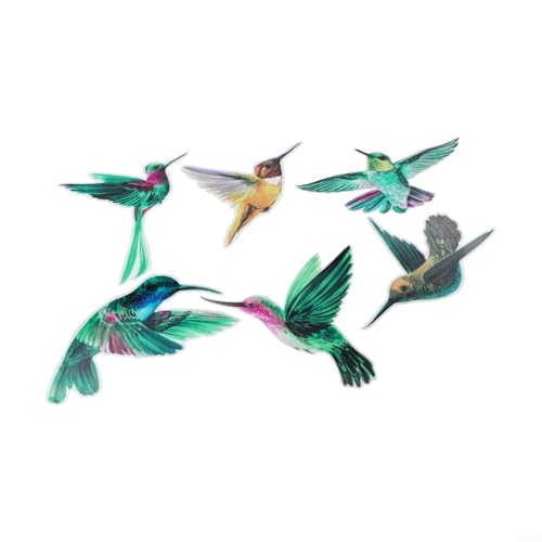 Vogel-Anti-Kollisions-Fensteraufkleber, 6-teiliges Set, elektrostatische Frischhaltefolie für sichere häusliche Umgebung (#2) von Emiif