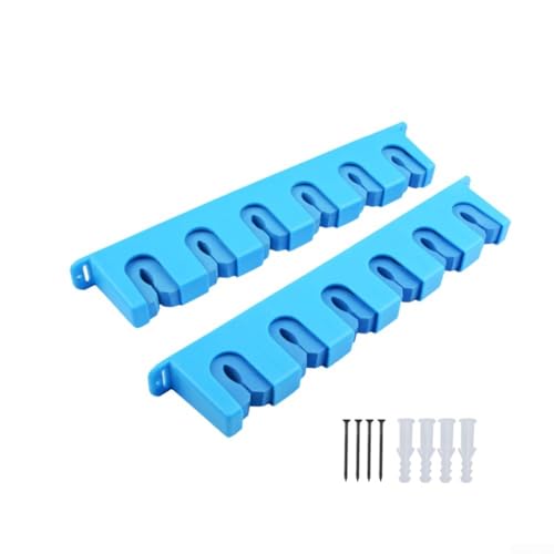 Wandmontiertes Angelregal für 6 Ruten mit stabilem ABS-Rahmen und EVA-Polsterung (blau) von Emiif