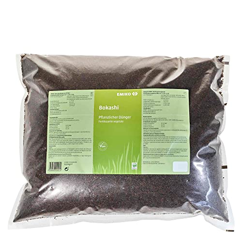 Bokashi pflanzlicher Dünger 8kg, organischer Allround-Langzeitdünger mit EM für den Garten, der Humusaufbau, aktives Bodenleben und vitale Pflanzen fördert (8) von Emiko