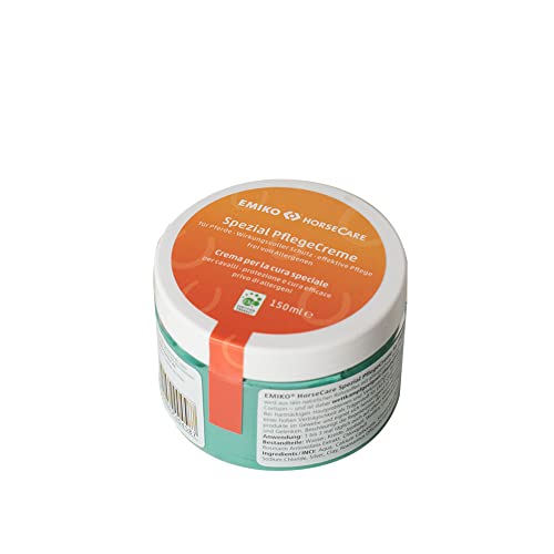 Emiko HorseCare Spezial Pflegecreme 150ml pastöse, gut haftende Creme zur Anwendung bei hartnäckigen Hautproblemen; mit entzündungshemmender Rügener Heilkreide von Emiko