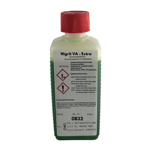 100 g Schwarzfärbe-Schnellbeize NIGRIT"VA - Extra", zum Kaltbrünieren - Schwarzfärben von Spezial- u. Sonderstahllegierungen sowie für hochlegierte Edelstähle von Emil Otto