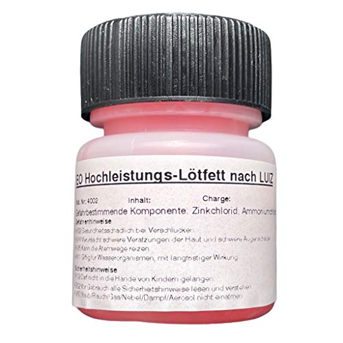 EO Hochleistungs-Lötfett nach LUIZ, 30 g in Pinselflasche mit Kindersicherung, für alle gängigen Metalloberflächen incl. Edelstahl, UV – detektierbar von Emil Otto