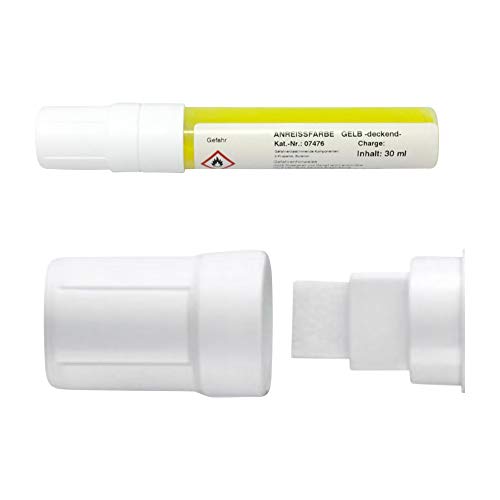 EOSOL Anreissfarbe SIGNAL-GELB (FLUORESZIEREND und UV-AKTIV, deckend, speziell für Gußteile) im Dispenser (PEN) mit 30 ml Inhalt, höchst Deckkraft von Emil Otto
