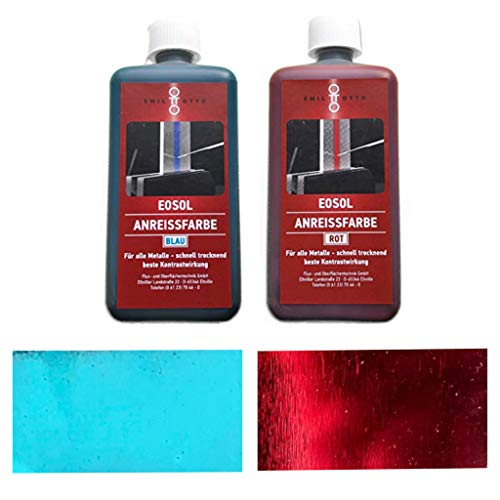 Emil Otto EOSOL-Anreissfarben Duo (1 x 250 ml EOSOL Anreissfarbe blau und 1 x 250 ml EOSOL Anreissfarbe rot) von Emil Otto