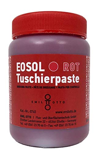 Emil Otto EOSOL TUSCHIERPASTE rot, 250 ml -Hochwirksames pastöses Kontrastmittel zur Kontrolle bearbeiteter metallischer Oberflächen von Emil Otto