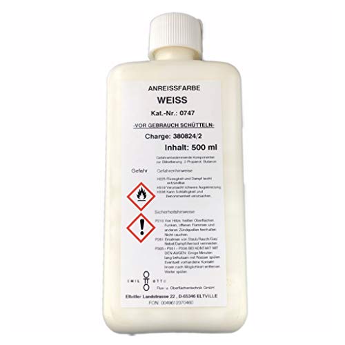 Emil Otto EOSOL Anreissfarbe Weiss 500 ml -deckend-, speziell für Gußteile von Emil Otto
