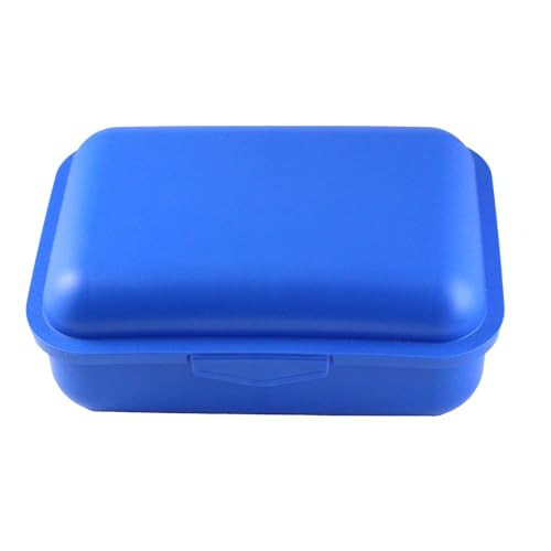 Emil Brotdose Schule Arbeit Kinder Junge & Mädchen Snackbox auch für Erwachsene Lunchbox mit Trennfach verstellbar BPA Frei (Blau) von Emil