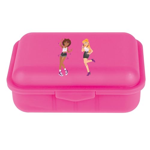 Emil Brotdose Schule Arbeit Kinder Junge & Mädchen Snackbox auch für Erwachsene Lunchbox mit Trennfach verstellbar BPA Frei (Popstars) von Emil