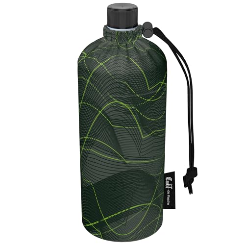 Emil Trinkflasche aus Glas für Mädchen & Jungen isolierte Glasflasche für Schule, Freizeit, Sport: Kinder & Eltern Signals (0,6l) von Emil