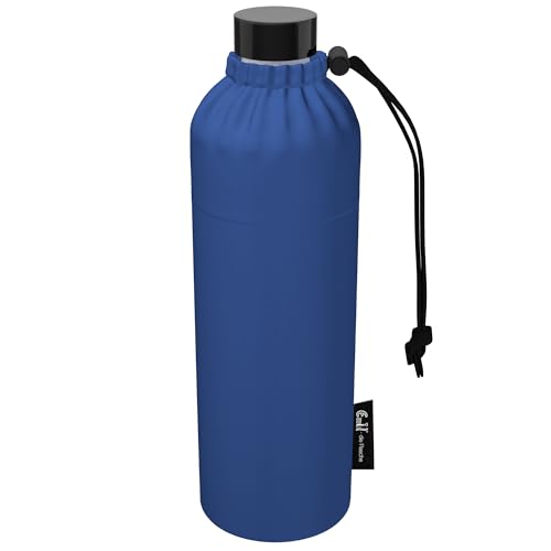 Emil Trinkflasche aus Glas für Mädchen & Jungen isolierte Glasflasche für Schule, Freizeit, Sport: Kinder & Eltern Standard unisex (Blue, 0,75l) von Emil