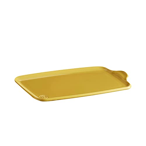 Aperitivo XL Brett für Backofen/Kochen und Servieren, Keramik, rechteckig, 32 x 21 cm, Farbe Gelb Provence von Emile Henry