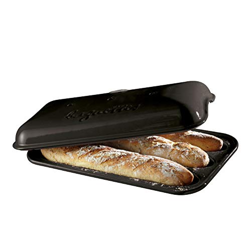 Baguettesvorm E-box 390x240mm Interhal 9506-79 Fusain von Emile Henry