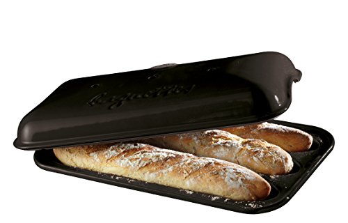 Emile Henry 5506-79 Baguette-Form, 390x240mm, Kohle von Emile Henry